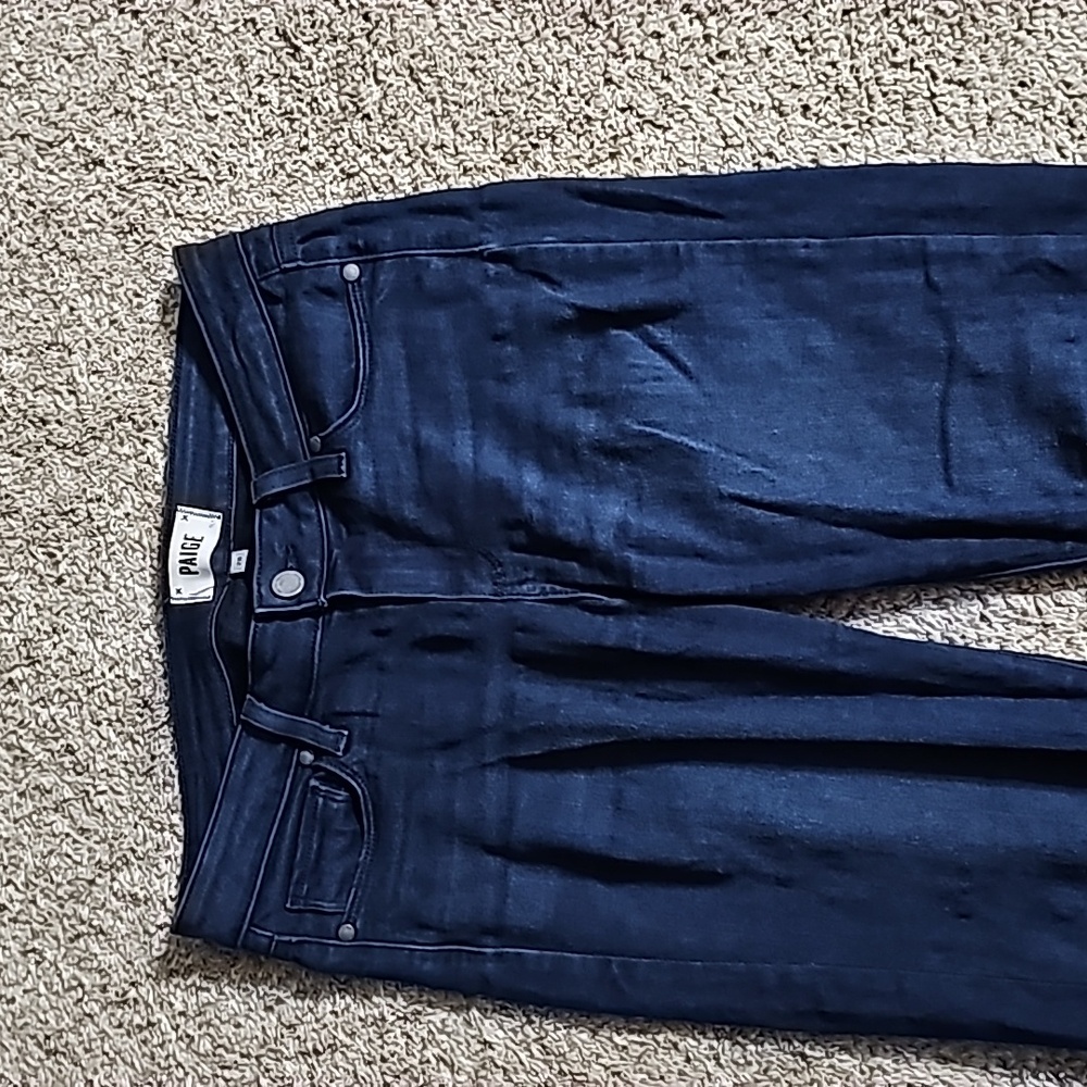 PAIGE Women’s Dark Blue Hidden Hills jeans